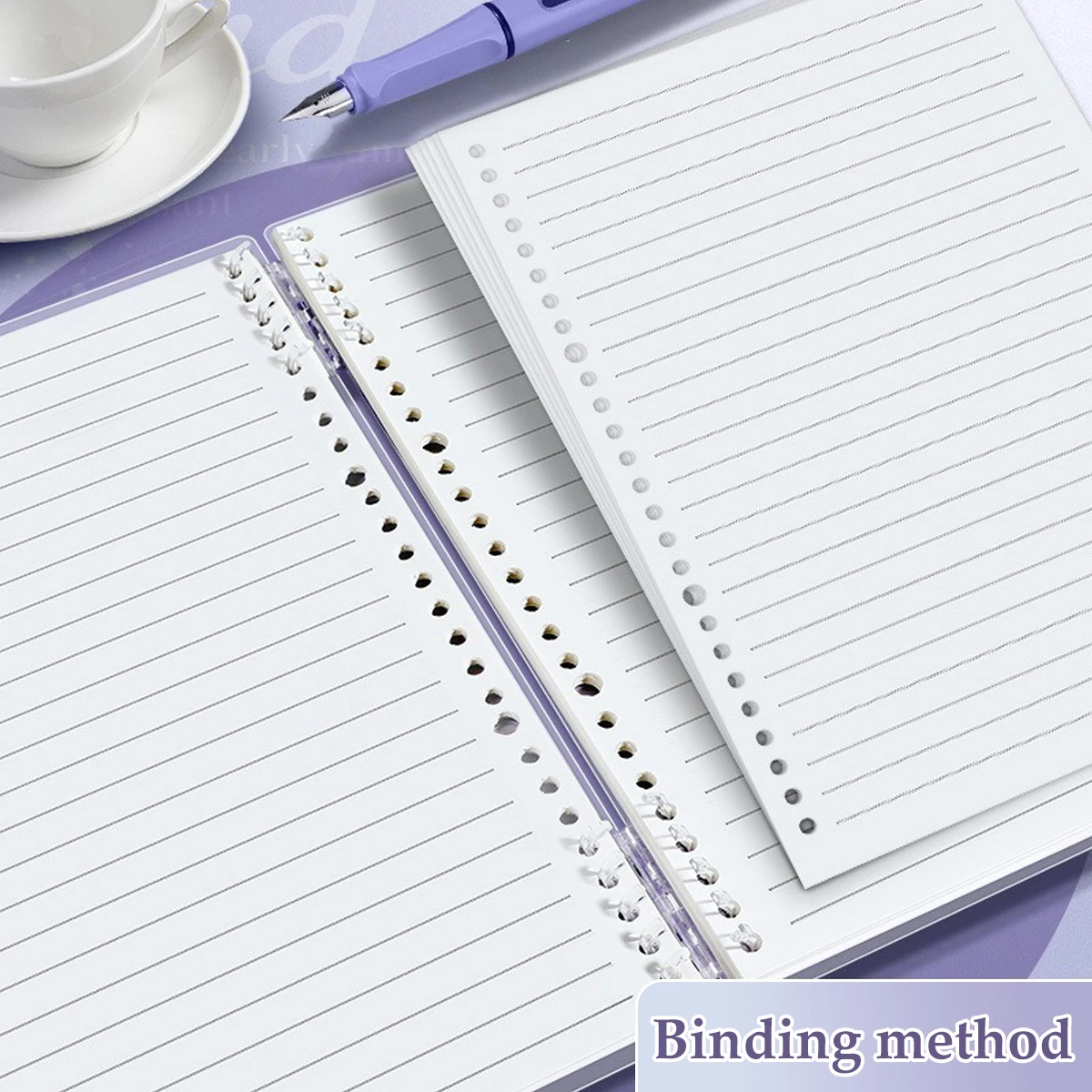 The New A5 Loose-leaf Notebook Is A School Office Stationery with A Middle and High School Style Thick Horizontal Blank Notebook