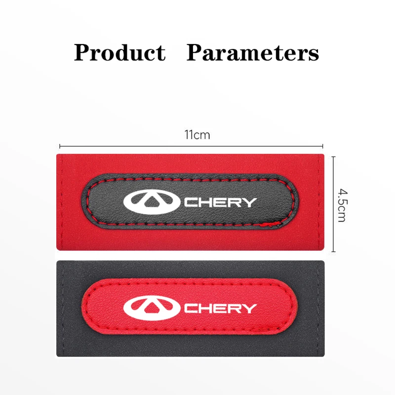 Suede Car Roof Armrest Handle Protective Cover for Chery Logo Cowin Tiggo Turbo V5 Eastar QQ QQ3 QQ6 Arrizo Fengyun Amulet M11