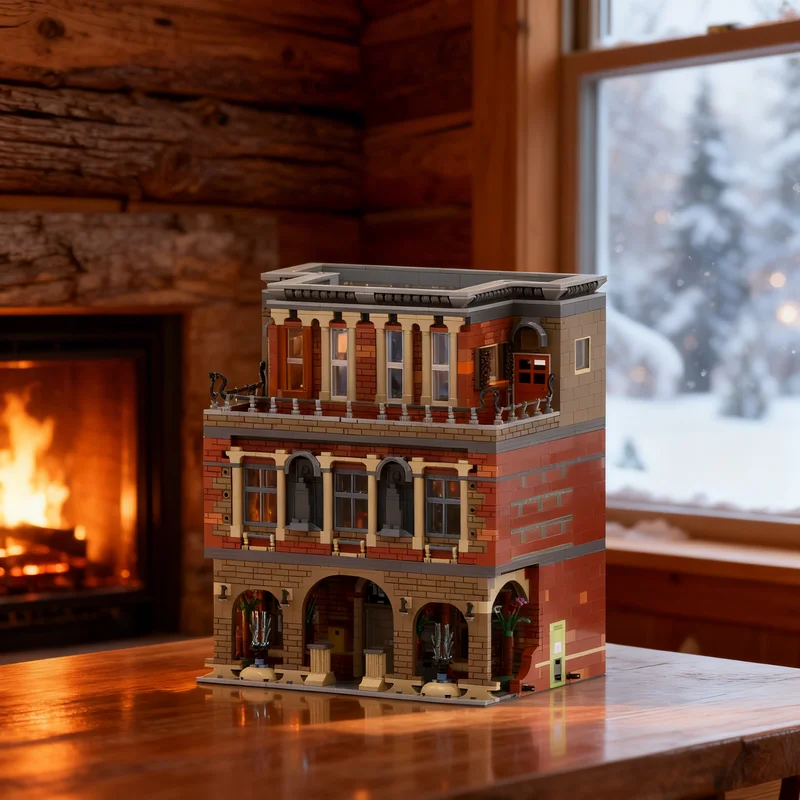 

3943pcs MOC Services Culture Building Modular Streetscape Model Blocks Creative Gift DIY Display Decor Adult Premium Kids Desk