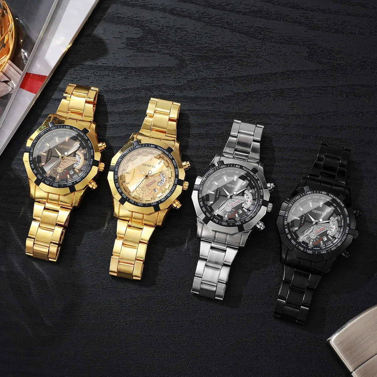 Mystery Blind Box Men Watch Random Geneva Sports Quartz Wristwatch Stainless Steel Male Watch Gift view 6