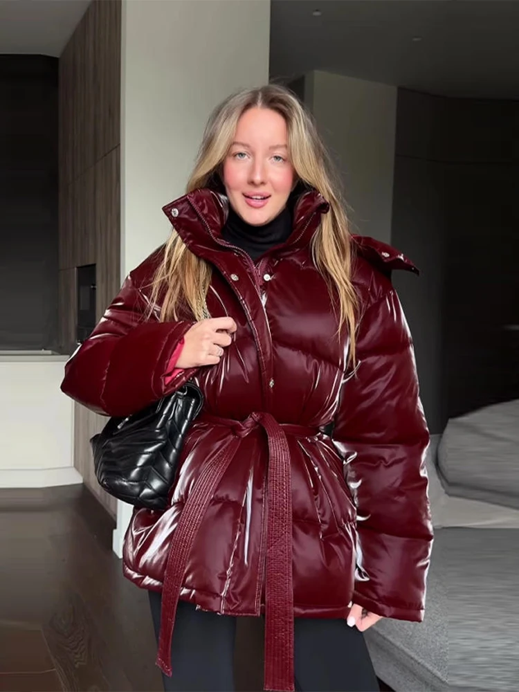 

Зимние теплые хлопковые пальто, женские утепленные парки с длинными рукавами и молниями, пальто 2024, новые винтажные женские куртки-пуховики с воротником-стойкой, верхняя одежда