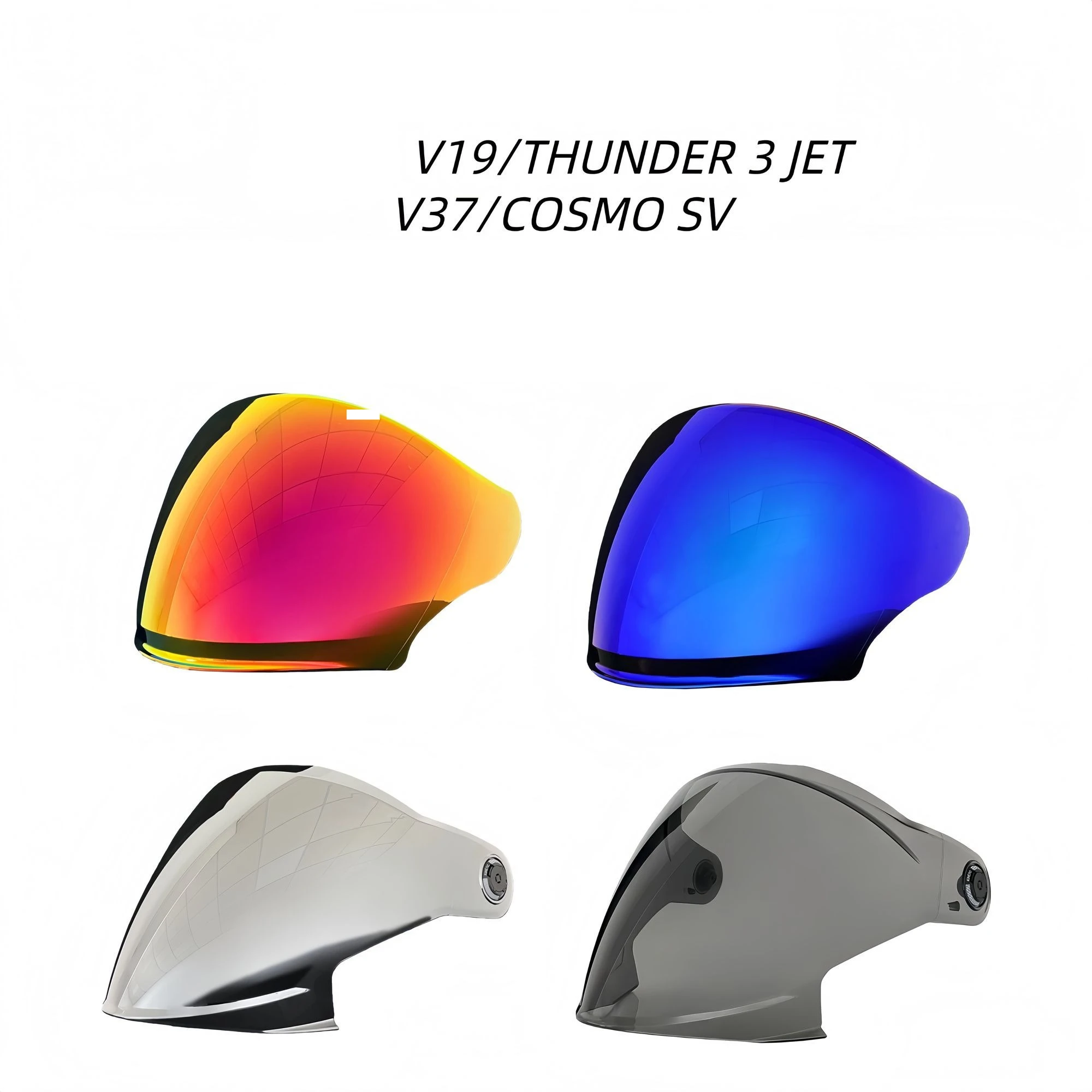 mtオープンフェイスジェットヘルメットv19、thunder-3-jet、v37、cosmo-svに対応したアフターマーケット交換用ヘルメットバイザー、バイク用レンズ