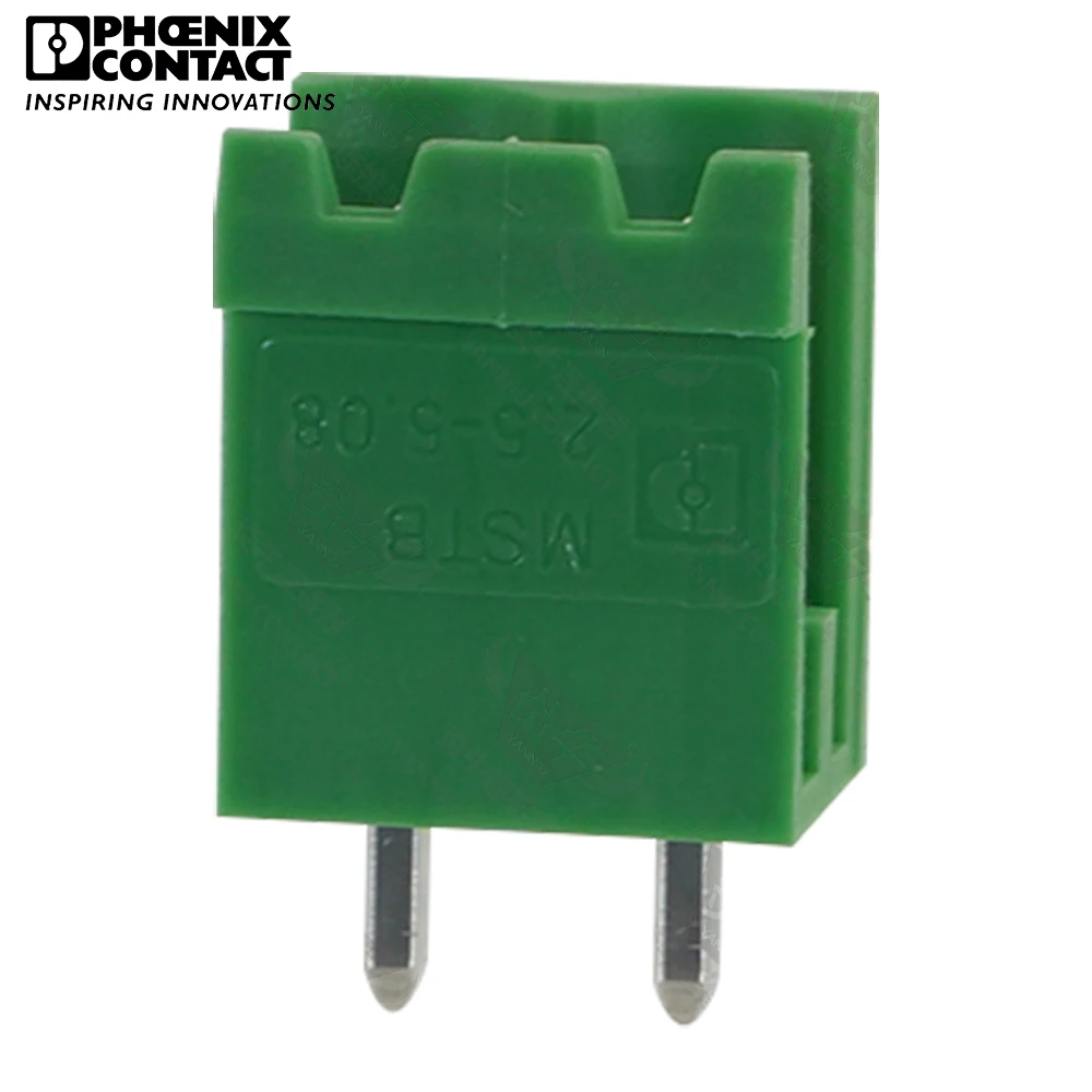 5.08mm Original Genuine Phoenix Contact Connector PCB Pluggable PLUG-IN Terminal Block 2 Pin MSTBV 2.5 G 5.08 1758018 12A 320V