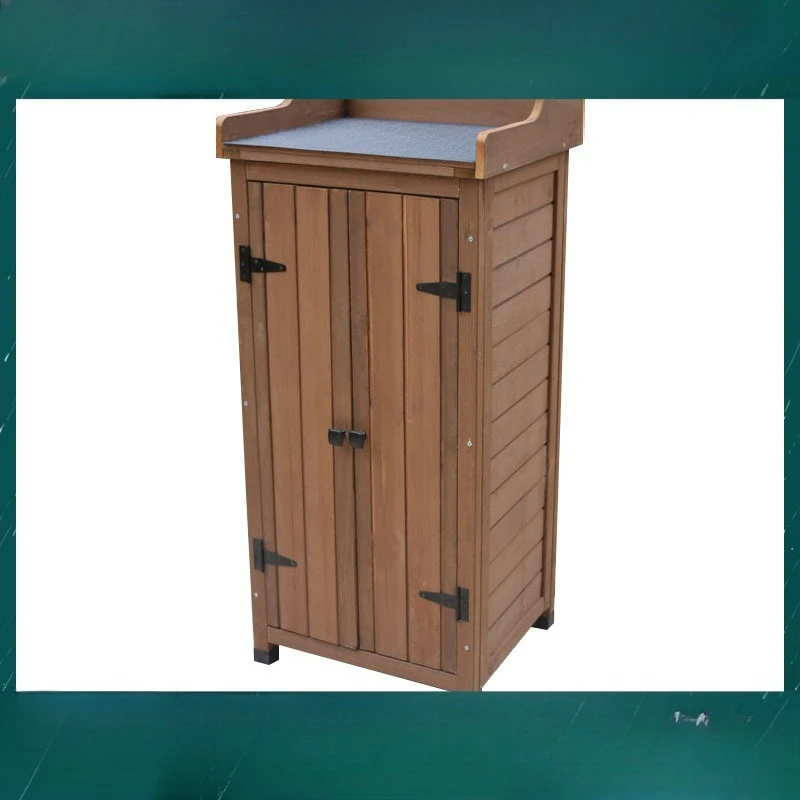 

Outdoor Wooden Multi-layer Storage Cabinet Garden Tool Box Locker Locker Garden Gardening Tool Cabinet
