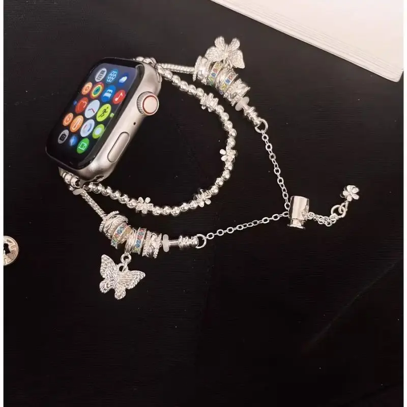 

Metal butterfly chain compatible with iWatch strap 38mm 40mm 41mm 42mm 44mm 45mm 49mm fashionable strap