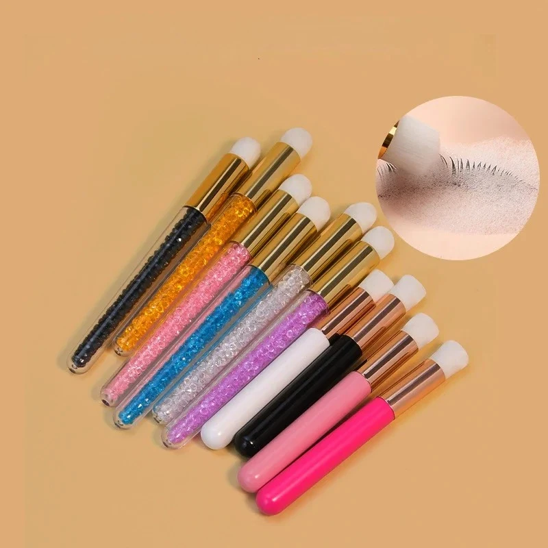 크리스탈 속눈썹 청소 브러쉬 눈썹 얼굴 클렌징 코 블랙 헤드 딥 워싱 래쉬 샴푸 브러쉬 뷰티 메이크업 도구 1Pc