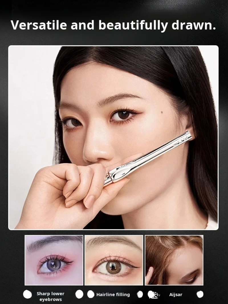 Bifurcated Eyebrow Pencil Waterproof Smudgeproof Extremely Fine Eyeliner No Color Loss Wild Eyebrow Stereo Eyebrow Pencil