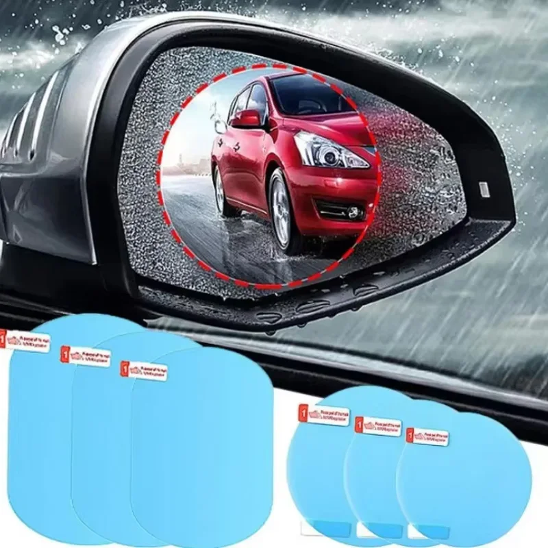 

2PCS Car Rearview Mirror Protective Film Side Windows Sticker Anti Fog Glare Rainproof Waterproof Mirror Film Clear Coatin