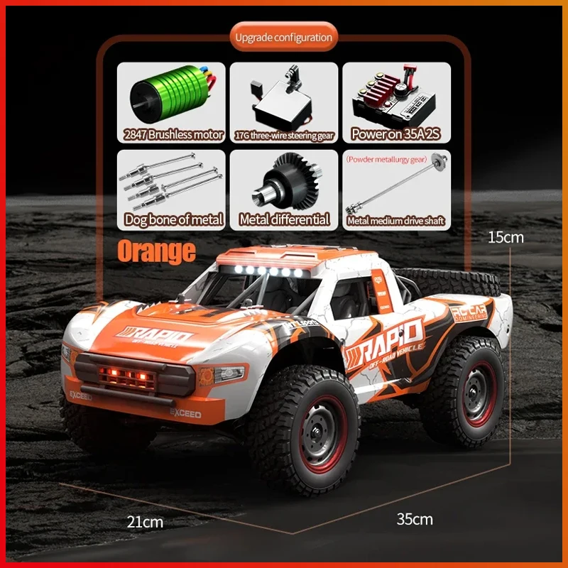 Rc Car Off Road 4x4 50km/h or 70km/h High Speed Brushless Motor Monster Truck 1/16 Desert/Snow Racing Drift Cars Toys for Boys