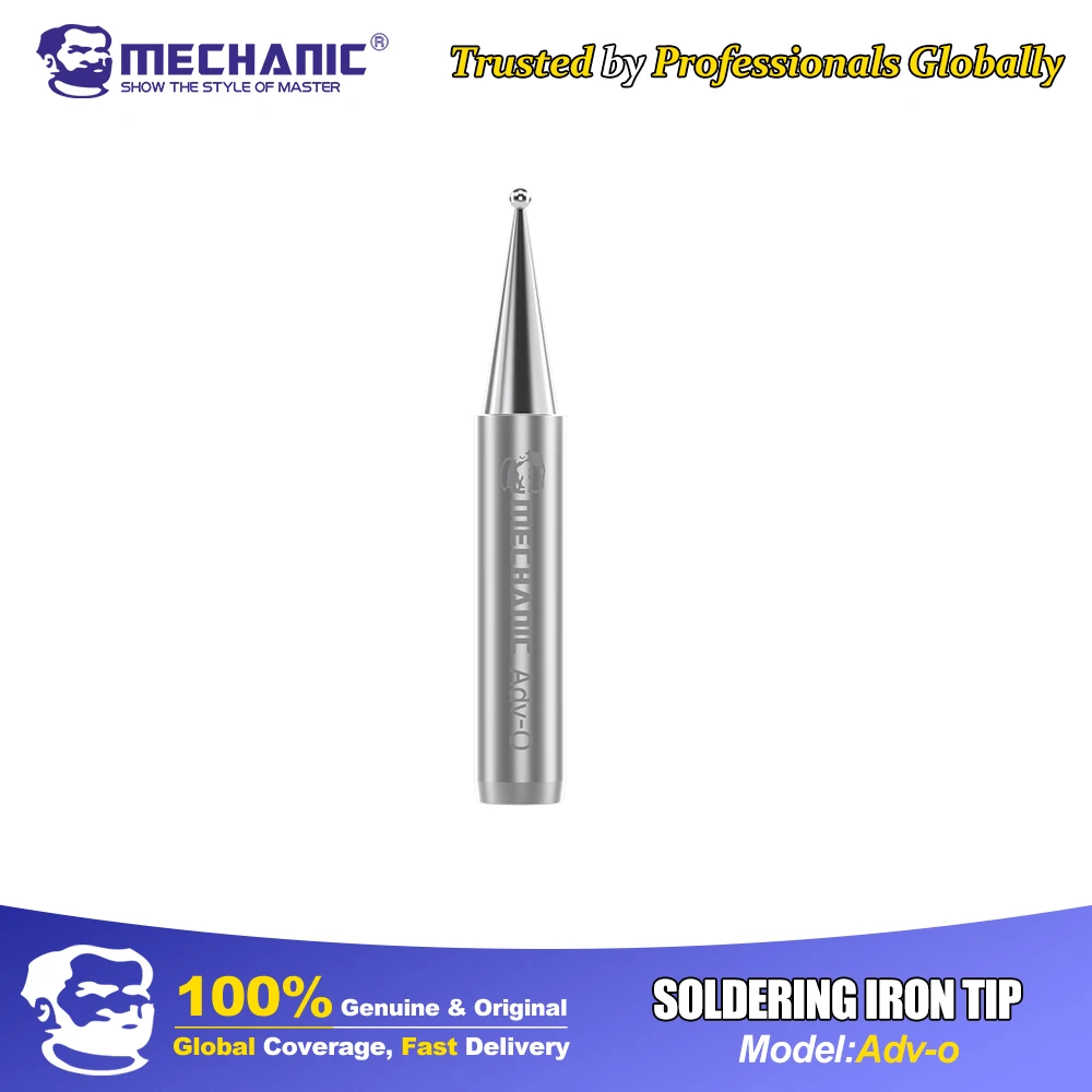 Ball-Head Solder Tip for Precision Soldering & Electronics Repair Featuring Pure Copper Core, Fast Heating & Anti-Oxidation