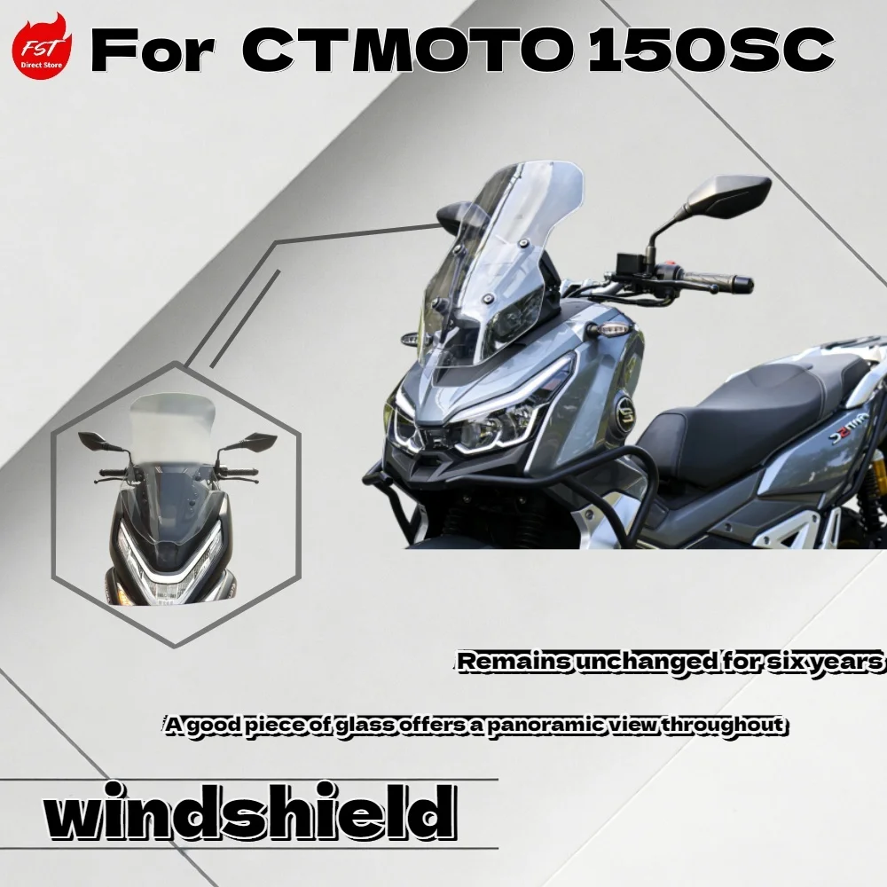 

For CFMOTO 150SC Heightened Windshield Modification Kit - Easy Install Accessory for Enhanced Riding Experience
