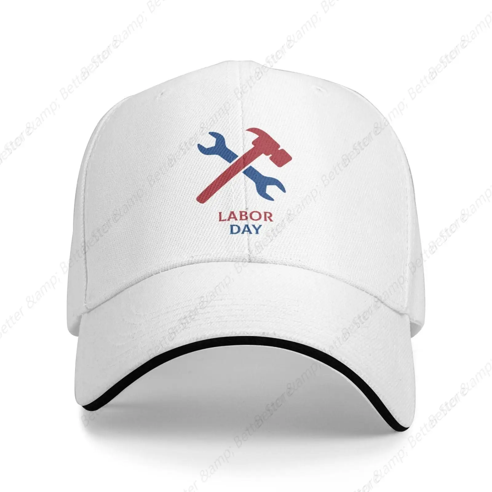 Happy Labor Day Hat Funny Baseball Cap Women Men Adjustable Polyester Hats White，Celebrate the Spirit of Work