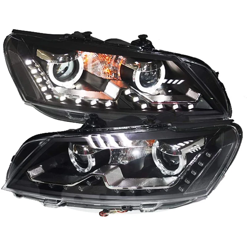 For VW North American Version Passat V6 B7 Headlight LED Angel Eyes Front Lamps TLZ 2011 To 2015 Year