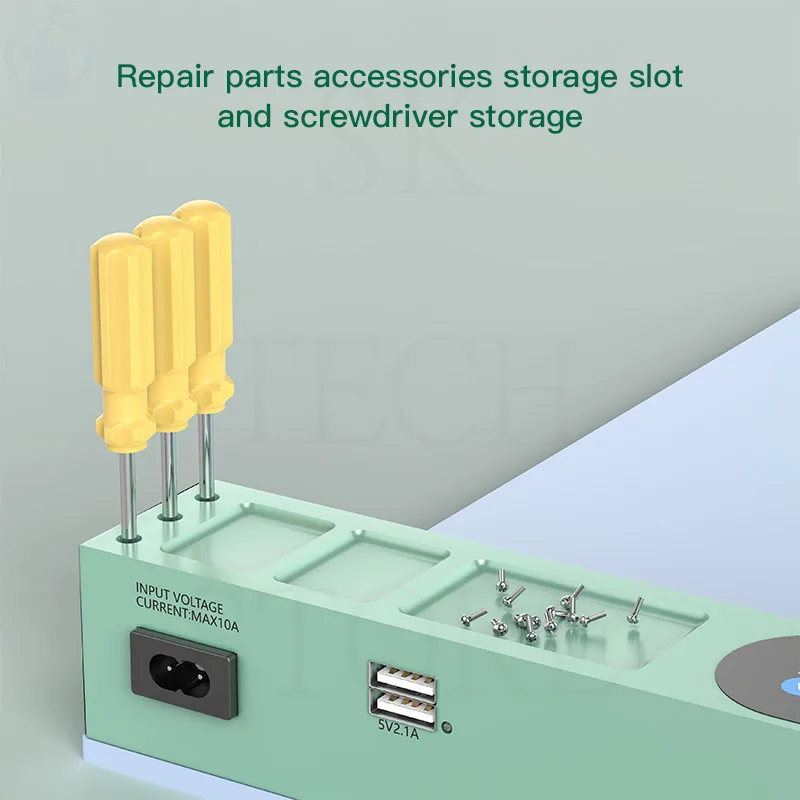 15" Heating Platform With LED Dust Removal Repair Station Fast Heating & Overheat Protection 720° Foldable LCD Disassembly Pad