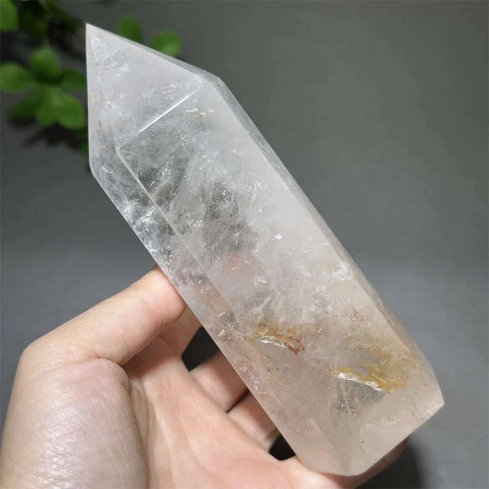 Natural White Crystal Mineral Quartz Obelisk Home Decoration Reiki Altar Meditation Healing