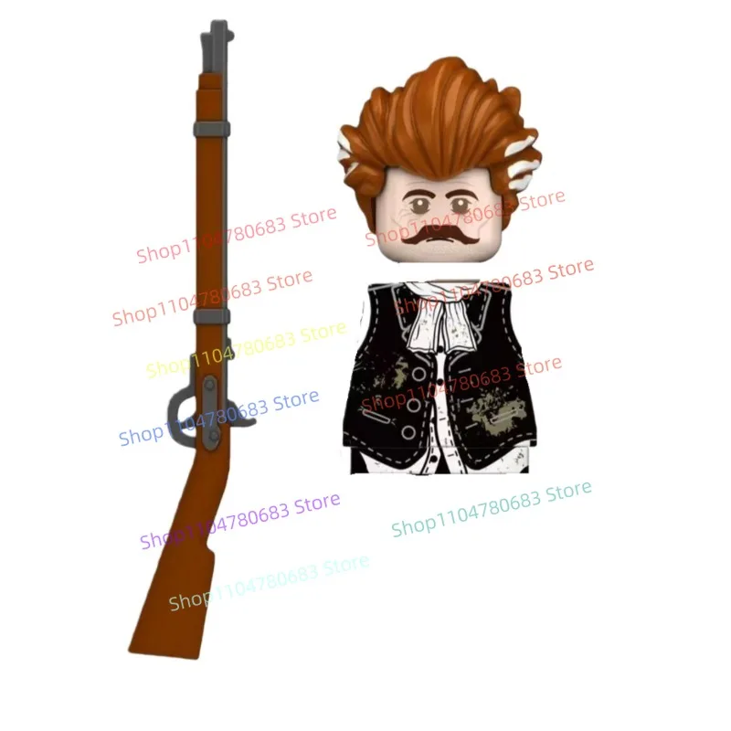 MOC Bausteine Mini-Figur Western-Jäger Zubehör Montagemodell Trendiges Sammlerstück Geschenk für Hobbyisten