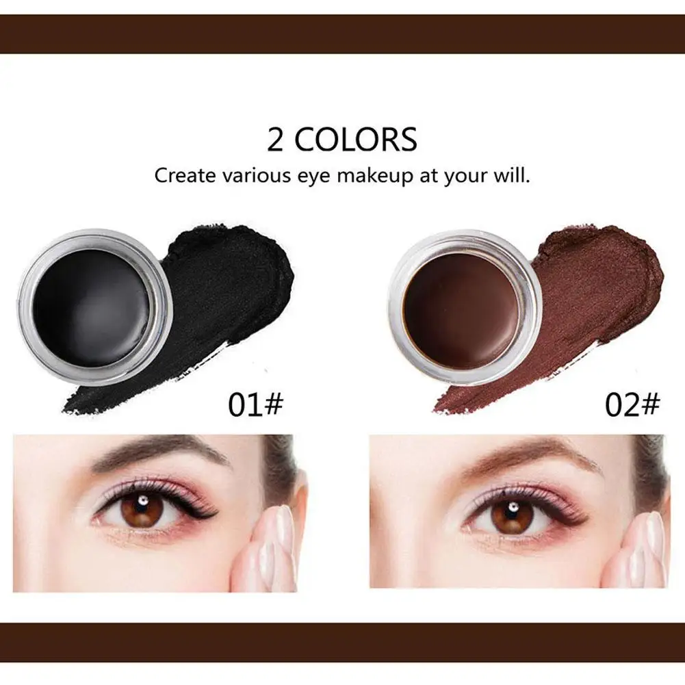 Pomada impermeable para cejas, Gel delineador de ojos, maquillaje de larga duración, Gel tintado esculpido para cejas con cepillo, sombra de cejas, crema delineador de ojos