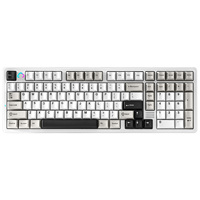 YUNZII AL98 White QMK/VIA Wireless Mechanical Keyboard, 1800 Layout Pre-Lubed Hot Swap Gasket RGB Gaming Keyboard for Mac/Win