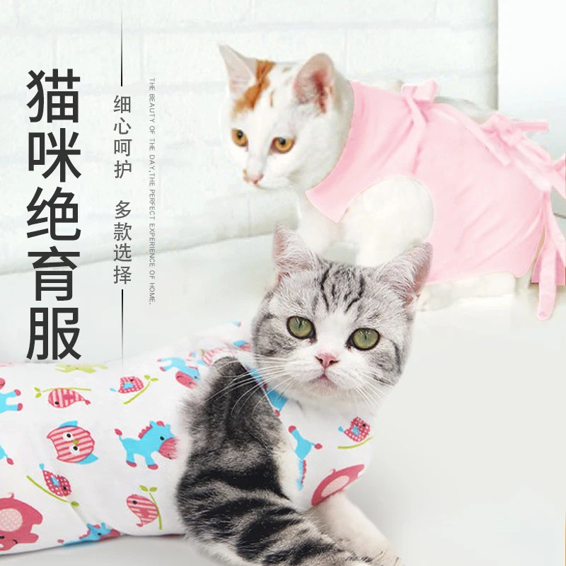 Cat Sterilization Clothes Female Cat Surgical Gown Summer Weaning Thin Anti-Kittens Bite