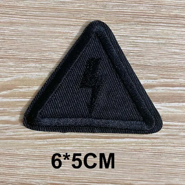 5 Stück/ Schwarze Kleidungsaufnäher, Stickerei-Applikationen, selbstklebende Aufnäher, zum Nähen oder Aufbügeln für Rucksack, Hut, Jacke – Detail 8