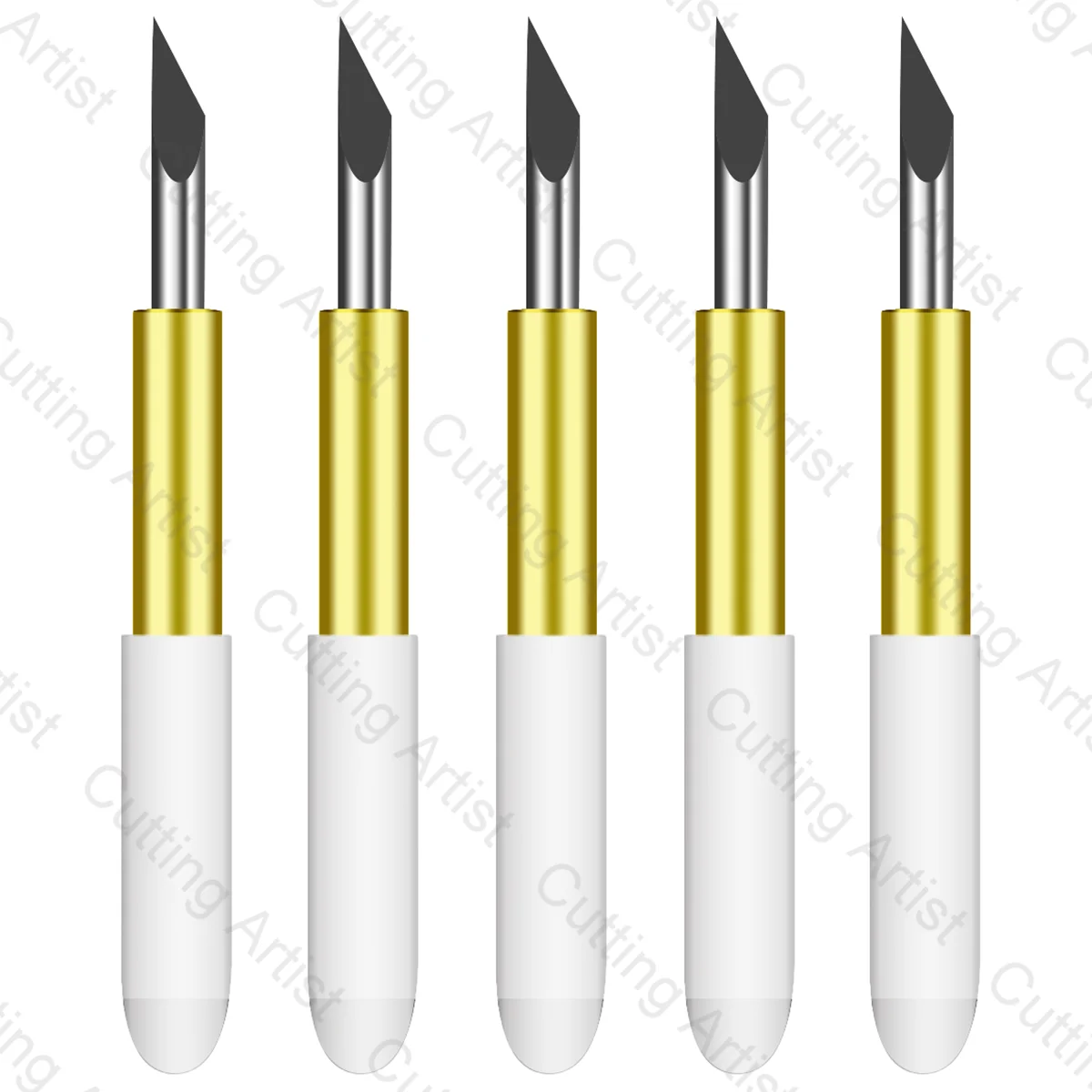 Dia. 2mm 5pcs Deep Point Blade for Cricut Maker 3 Explore 3 Air 2 Silhouette Cameo 4 White Hat