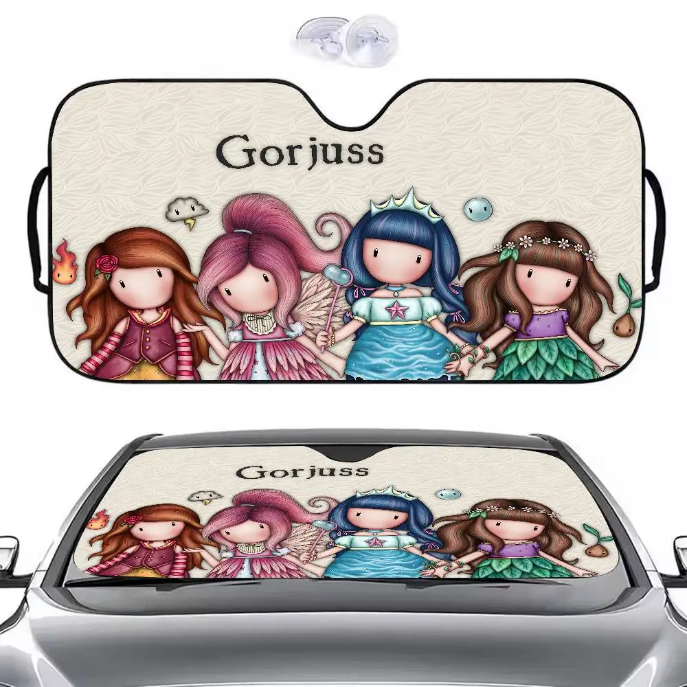 

Cute Little G-GgorjussES Funny Girl Car SunShade Parasol Car Windshield Sun Shade UV Protection