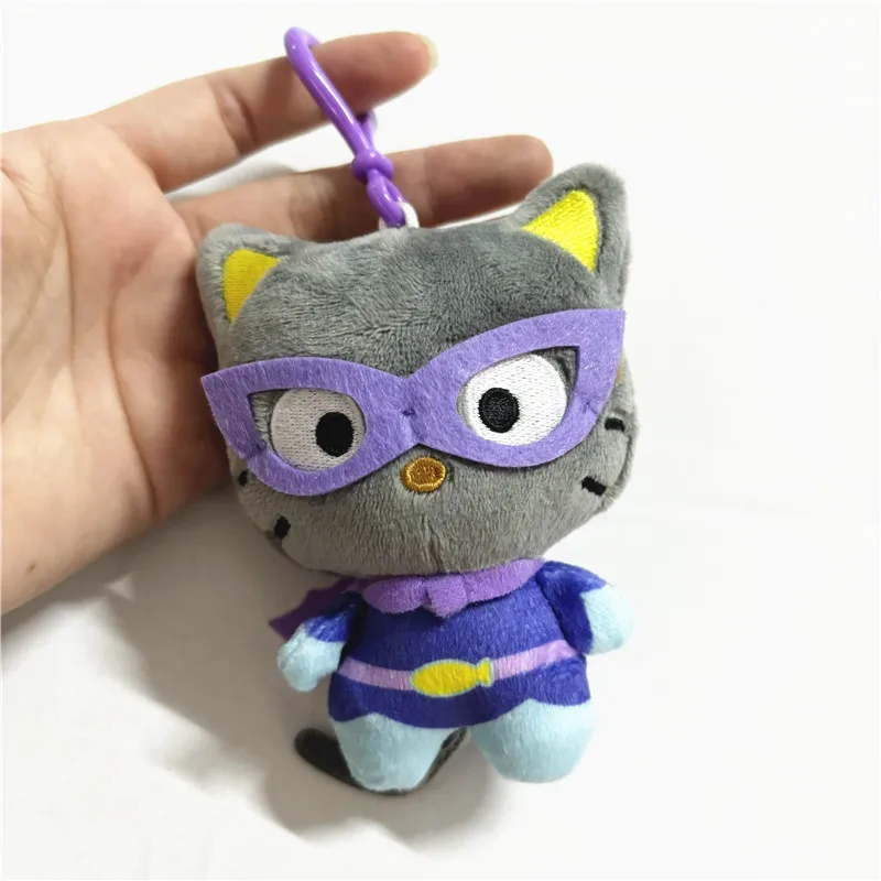 New Cute Chococat Black Cat Plush Keychain Chains Small Pendant Kids Stuffed Toys For Children 10CM