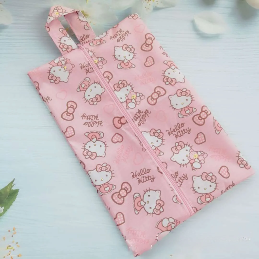 Cute Hello Kitty Anime Shoe Storage Bag Waterproof Dust Bag Shoe Cover Moisture Proof Towel Clothing Travel Shoe Bag