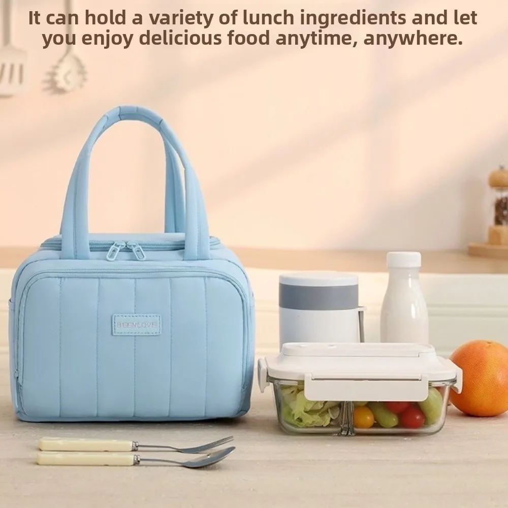 

Large Capacity Insulated Lunch Bag Insulated Design Thicken Food Storage Handbag Waterproof Cooler Function Cooler Lunch Box