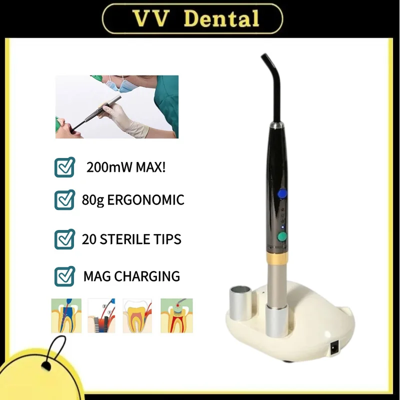 

Cordless 200mW Pain Relief Device with 20 Disposable Tips for Root Canals