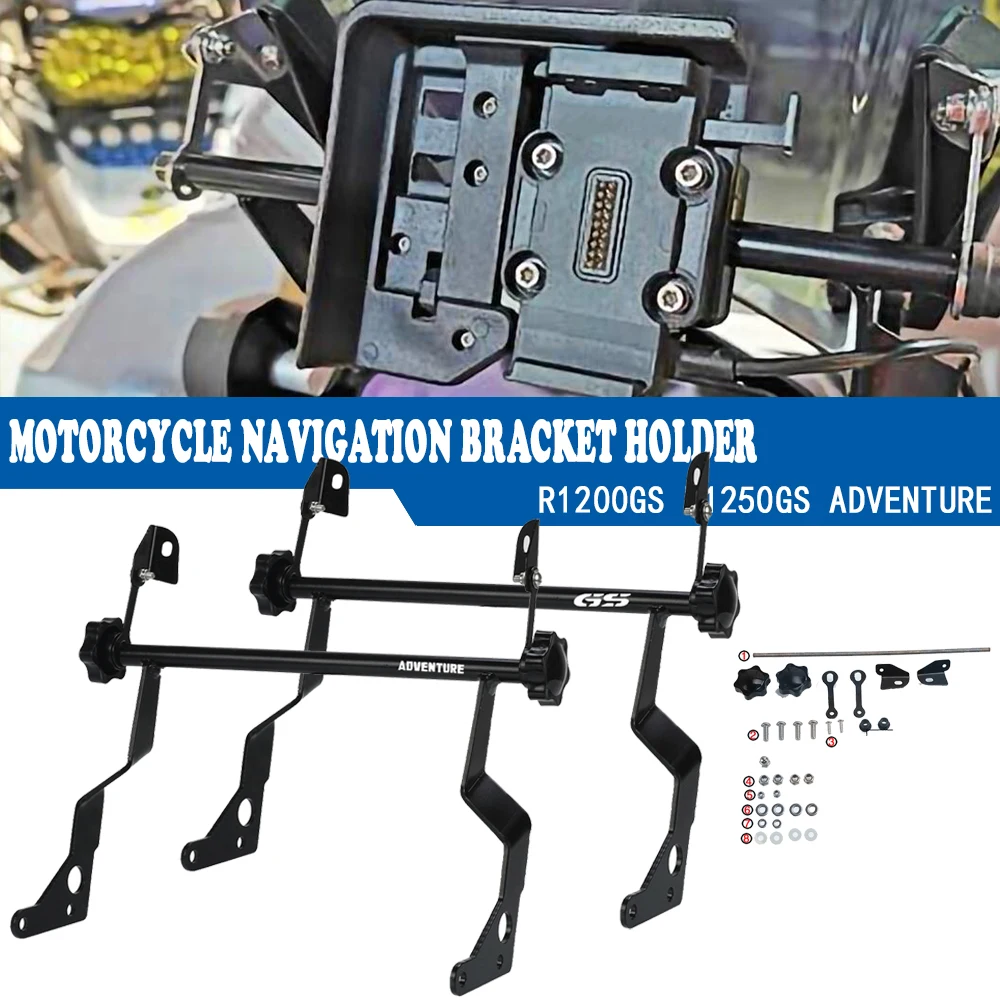 

GS1200 Motorcycle GPS Holder Navigation Bracket For BMW R1250GS Adventure ADV 2019 2020 2021 2022 2023 GSA1200 R1200GS 2013-2018