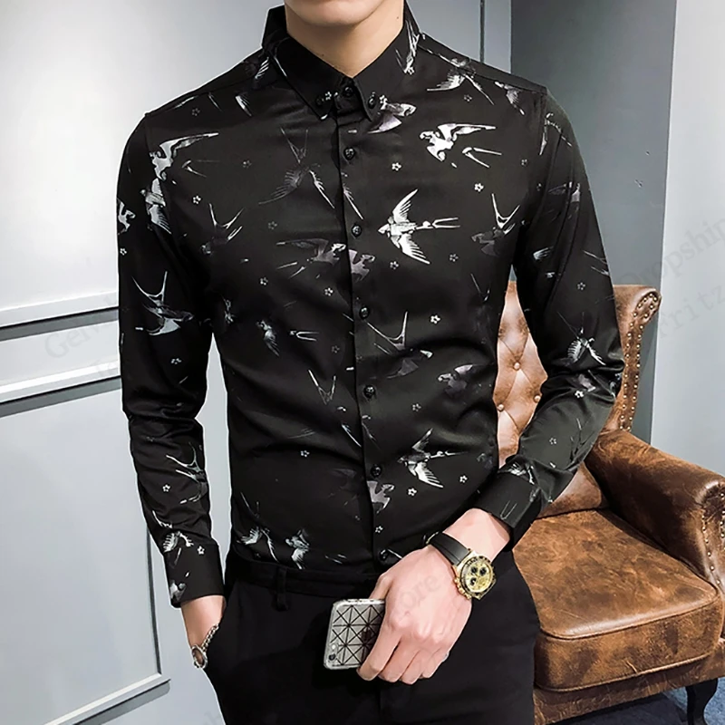 

Гавайская рубашка с длинным рукавом, абстрактное птичье перо, рубашка с 3d принтом, мужская модная повседневная рубашка на пуговицах, деловые рубашки с лацканами, пляжная блузка, новинка