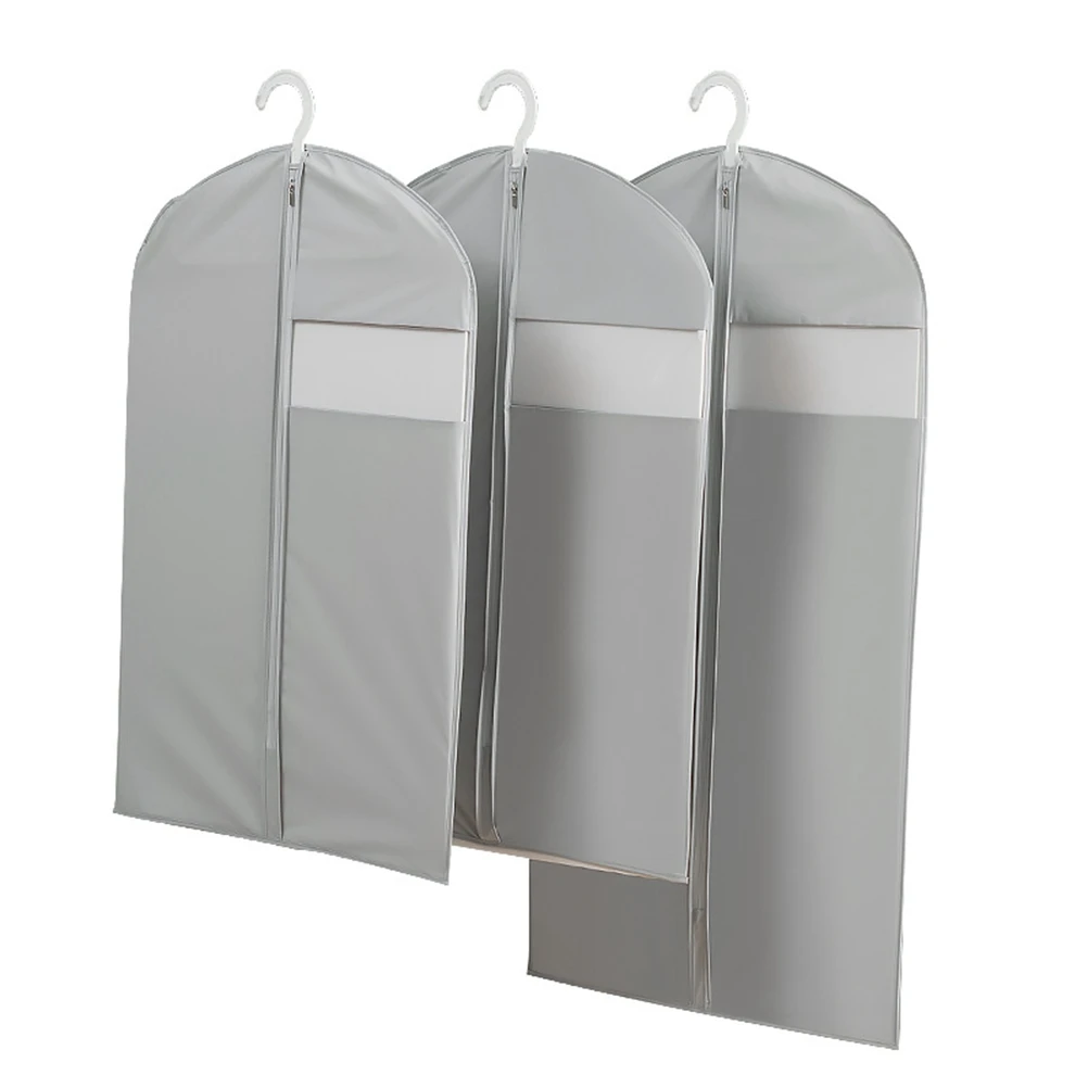 

Clothing PEVA Covers with Zipper Breathable Clothes Suits Dresses Storage Protector Cover Bag 60 x 90 (Light Grey)