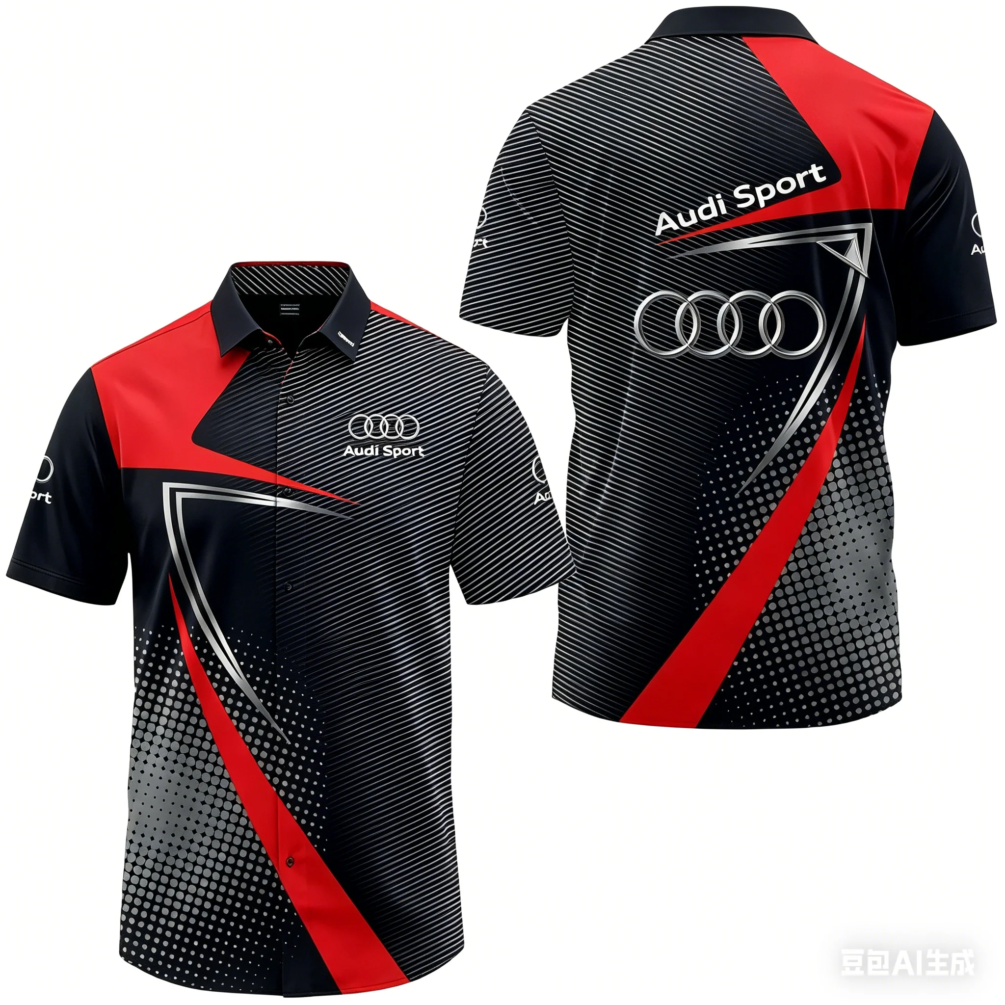 2026 New Audi 3D Printed Outdoor Sports Event Casual Shirt Moisture-wicking Breathable Multifunctional All-in-one Casual Shirt