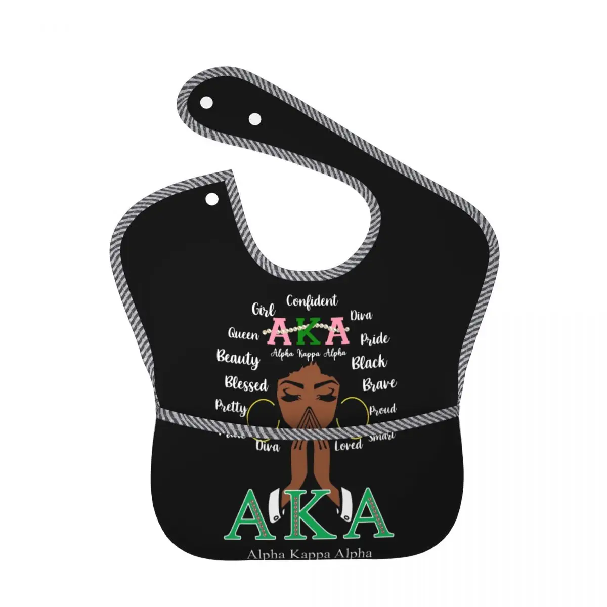 

Alpha Sorority Kappa Alpha AKA Baby Bibs for Baby Boy or Girl, Adjustable Bib Baby and Toddler Bib for Eating, Waterproof Fabric