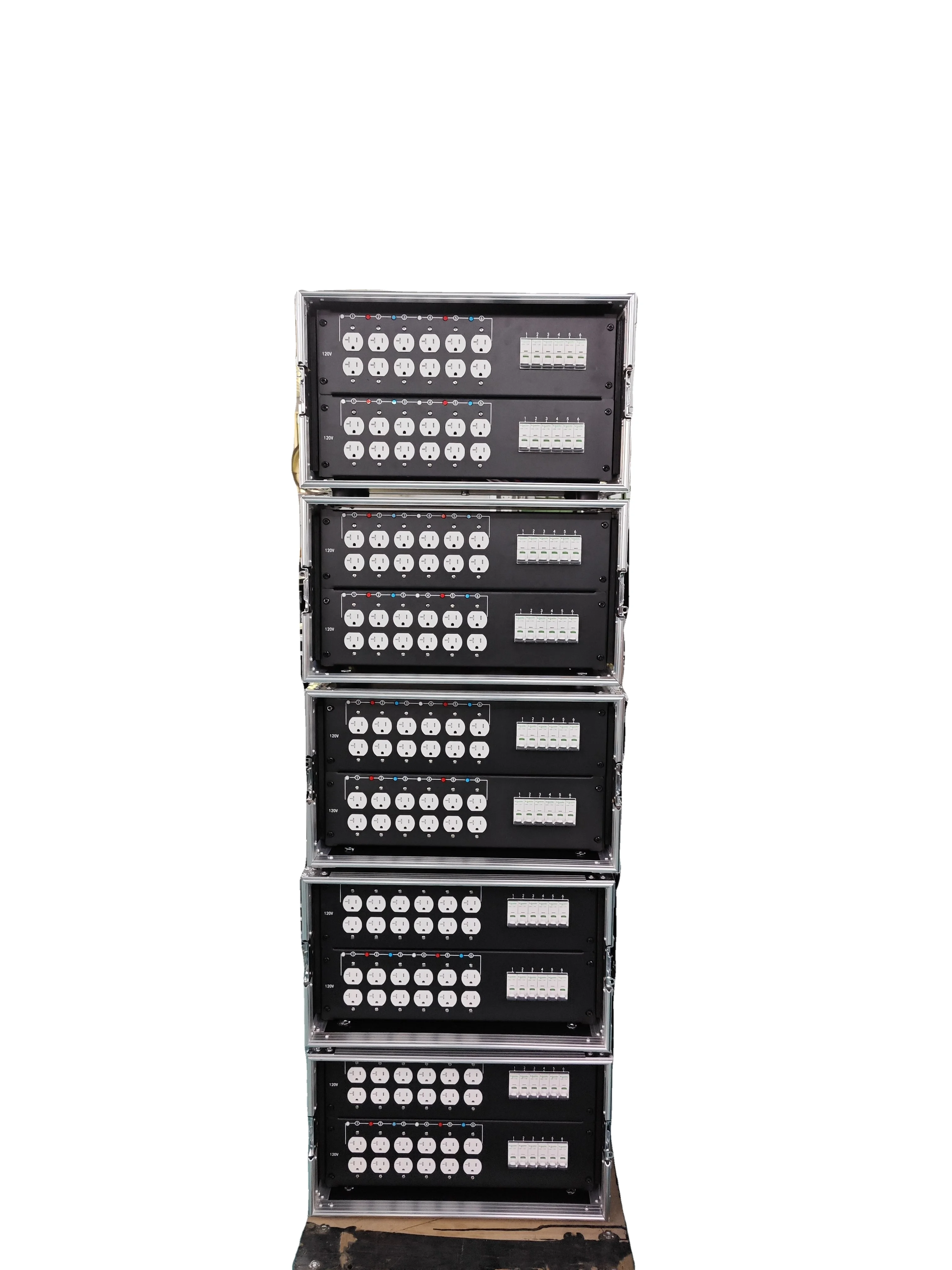 19 Inch 3U Rack Mount Power Distribution Metal Box with Voltmeter Single Phase Distro Boxes