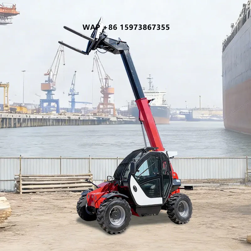 Mini Telescopic Forklift Small Compact Telehandler for Narrow Space Warehouse and Indoor Use