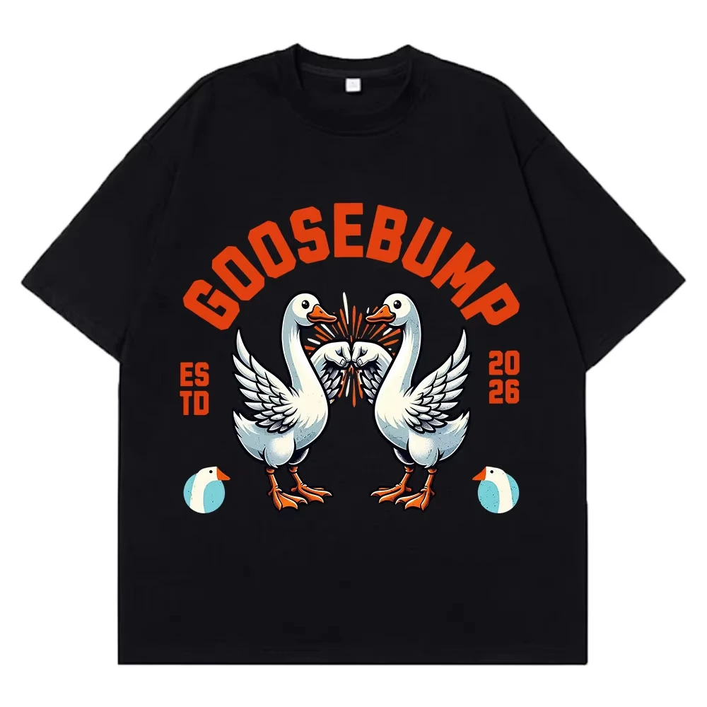 Funny Silly Goose Meme T-Shirt Men Women Hip-hop Vintage T-shirt Short-sleeved Loose 100% Cotton Oversized High Quality T-shirts