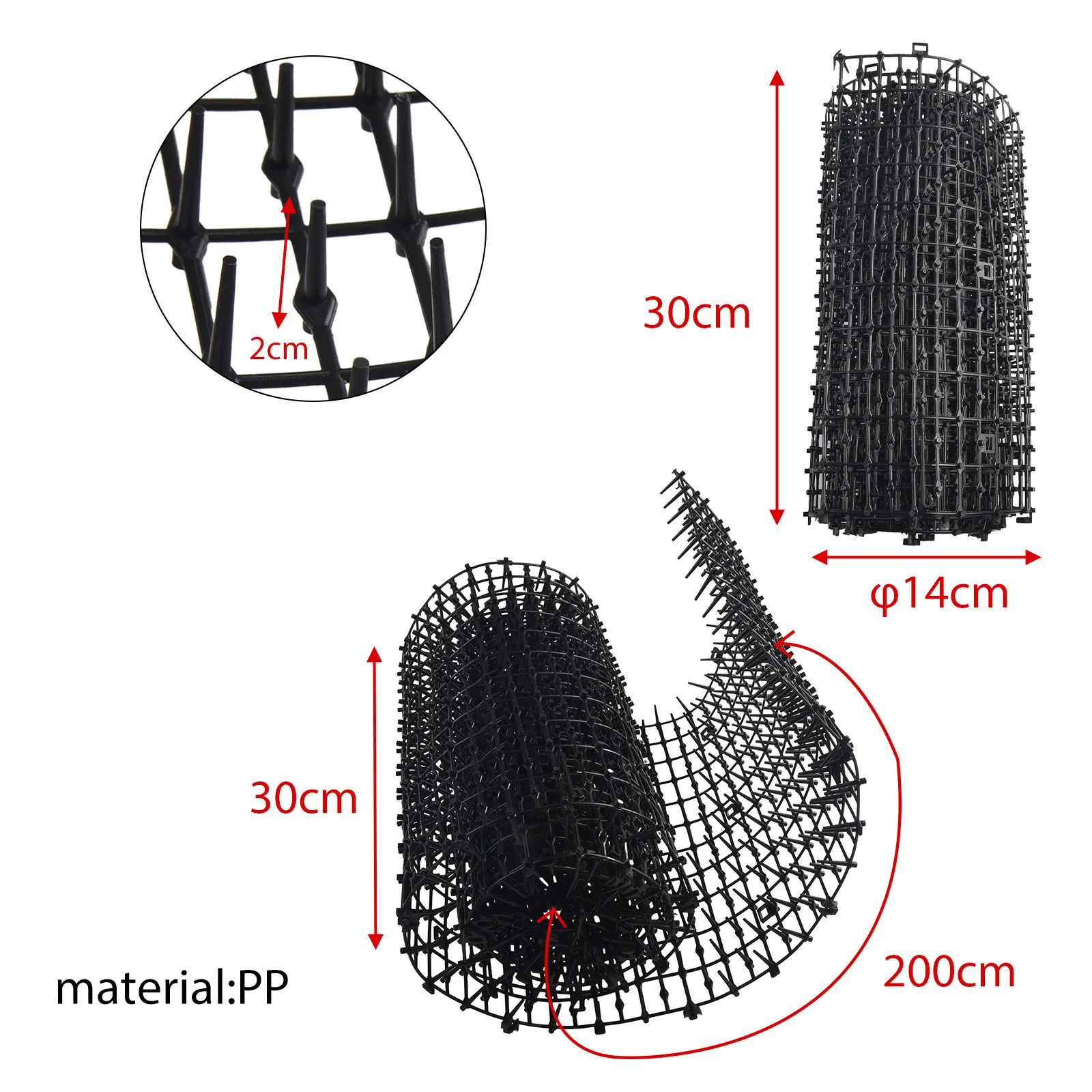 Gardening Cat Scat Mat Repellent Mat Anti-Cat With Prickle Strips Spikes Straps Deterrent Keep Cat Dog Away Digging Pet Supplies