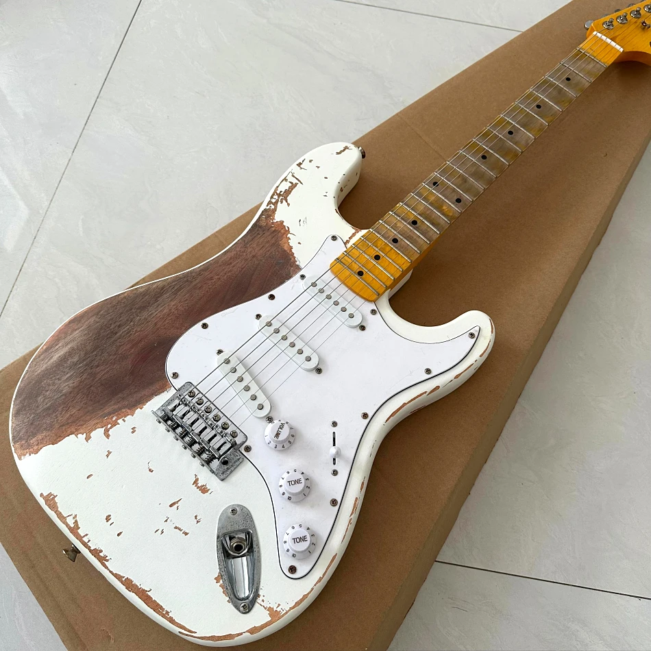 

Relic ST Electric Guitar, Maple fingerboard with curved groove, chrome hardware, free shipping