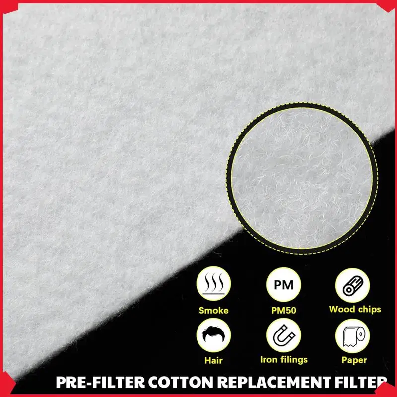 

B17B 10 шт. сменный хлопковый фильтр предварительной очистки 14,4 x 6,9 дюйма, аксессуары для заправки фильтров для пайки вытяжного экстрактора