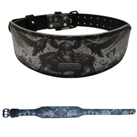 Cinturón de levantamiento de pesas para gimnasio, cinturón de levantamiento de pesas estilo mitología, cinturón de fitness de PU para hombres y mujeres, soporte de cintura para entrenamiento de fuerza en gimnasio