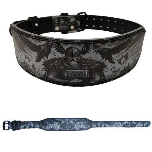 Cinturón de levantamiento de pesas para gimnasio, cinturón de levantamiento de pesas estilo mitología, cinturón de fitness de PU para hombres y mujeres, soporte de cintura para entrenamiento de fuerza en gimnasio