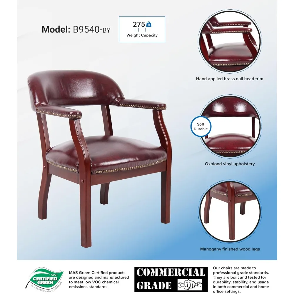 Sedia Boss Captain in vinile bordeaux