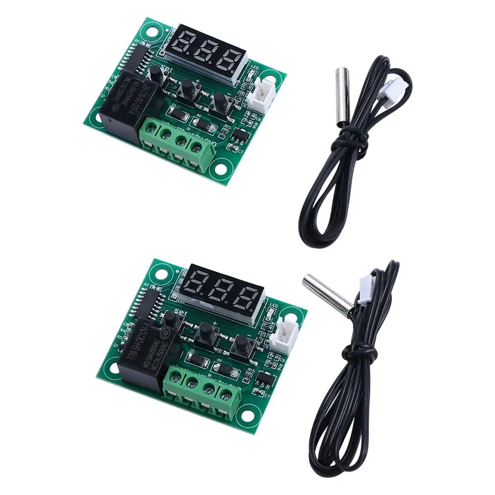 

Dual Module Temperature Controller Regulator Sensor Temperature Control Switch Digital Heat Cool Thermostat W1209