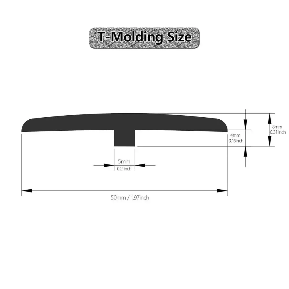 1PC 1m/39.37inch  Carpet To Tile Floor Transition Strip Self Adhesive T-Molding Threshold Cover Wear-resistant Wood Grain Edging
