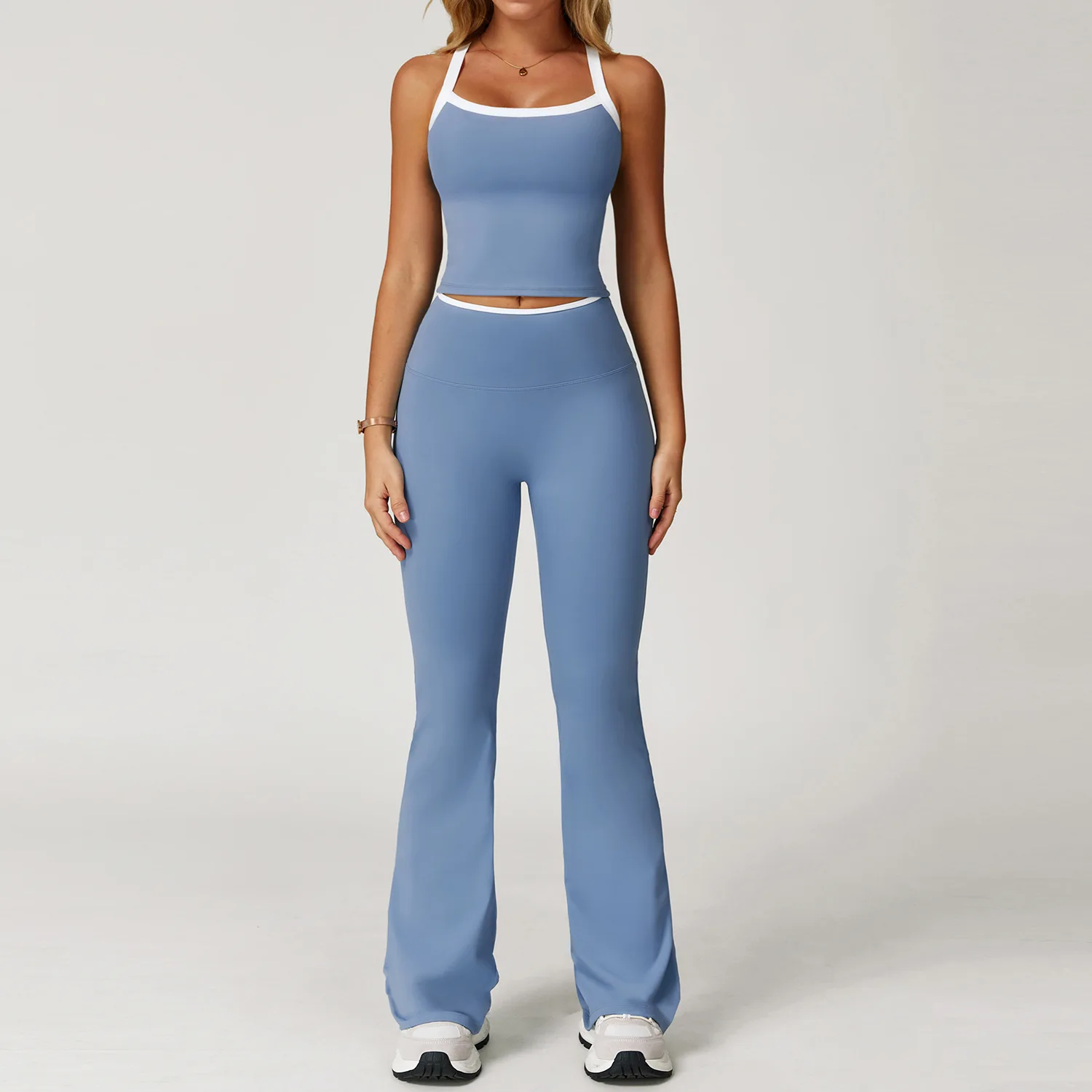 2 Pieces Sportswear Yoga Set Workout Clothes Gym Leggings Fitness Bra Crop Top Athletic Wear Stretch Sport Suits Women Tracksuit