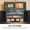 Douk Audio 양방향 앰프 스피커 스위처 박스, 듀얼 아날로그 VU 계량기, 음악 스펙트럼 디스플레이, 오디오 선택기, 리모컨 포함 4