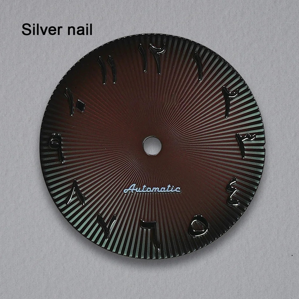 28.5 ミリメートル S ロゴアラブダイヤル NH35/NH36/8215 ムーブメントに適した垂直グレインダイヤル高品質時計修正アクセサリー