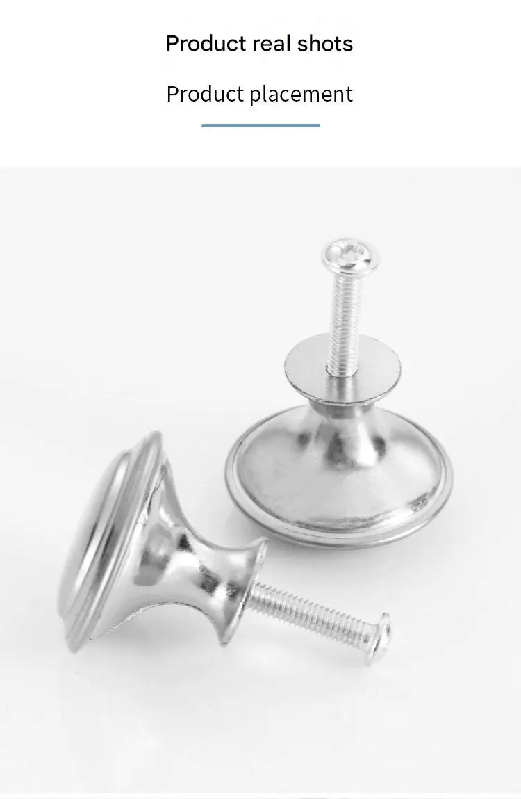 Stainless Steel Cabinet Knobs Round Single Hole Drawer Handles Furniture Door Pulls with Screws